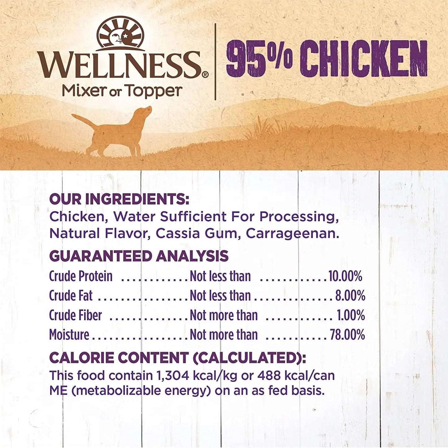 95% Chicken Grain-Free Natural Wet Dog Food, 13.2 Ounce Can (Pack of 12)