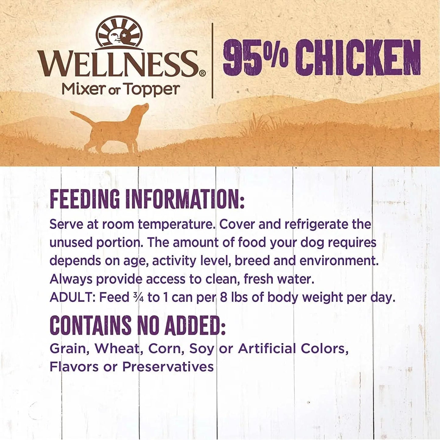95% Chicken Grain-Free Natural Wet Dog Food, 13.2 Ounce Can (Pack of 12)