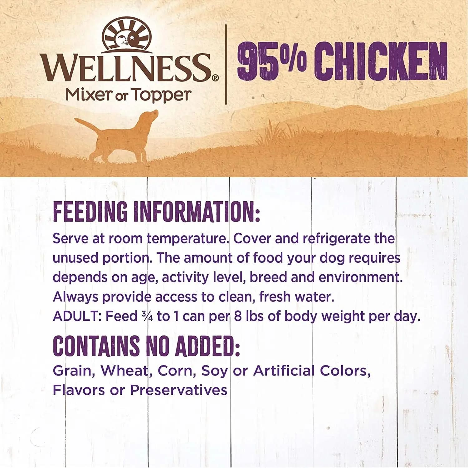 95% Chicken Grain-Free Natural Wet Dog Food, 13.2 Ounce Can (Pack of 12)