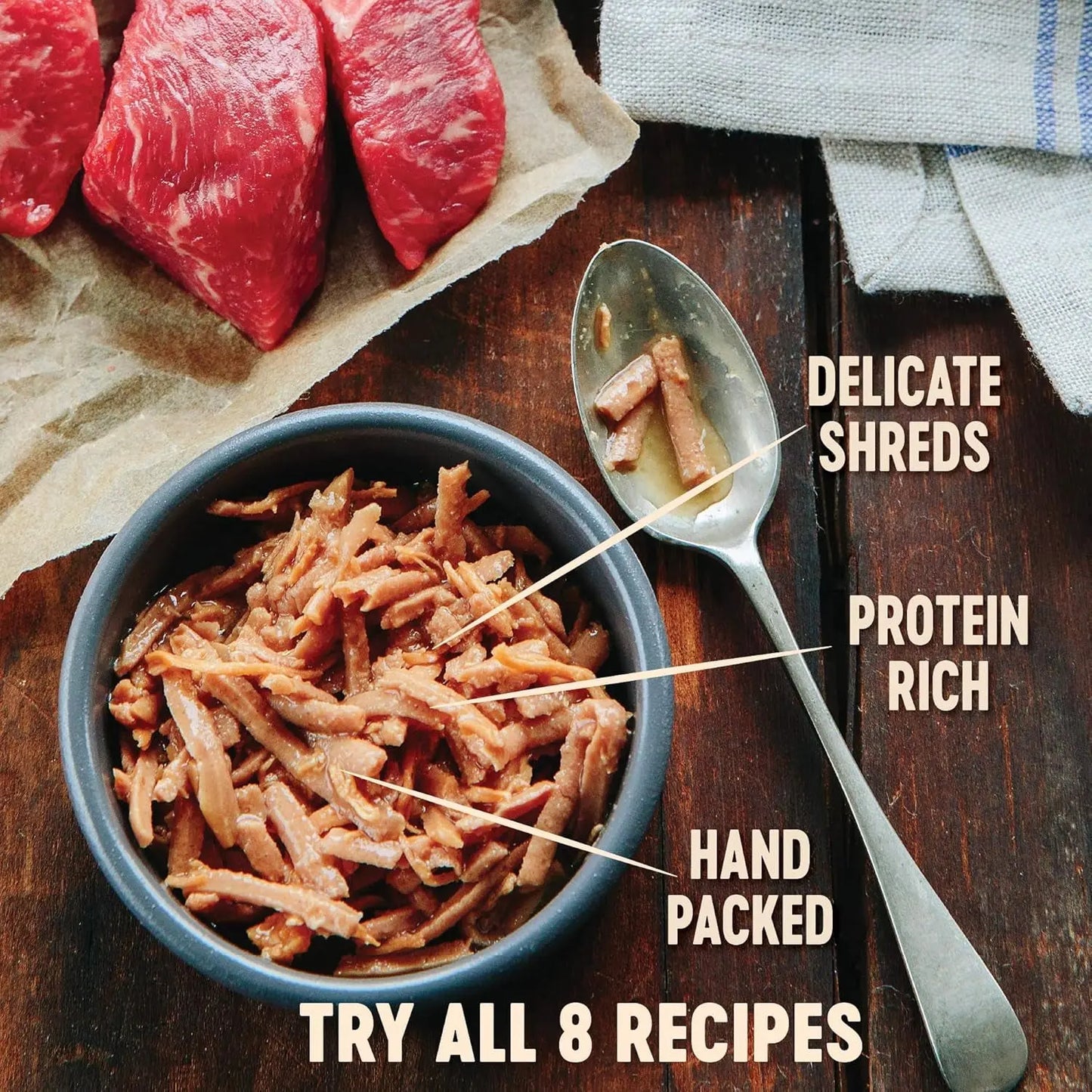 CORE Signature Selects Shredded Adult Wet Cat Food, Natural Protein-Rich Grain-Free, 2.8 Ounce, 12-Pack (Chicken & Beef Entrée)