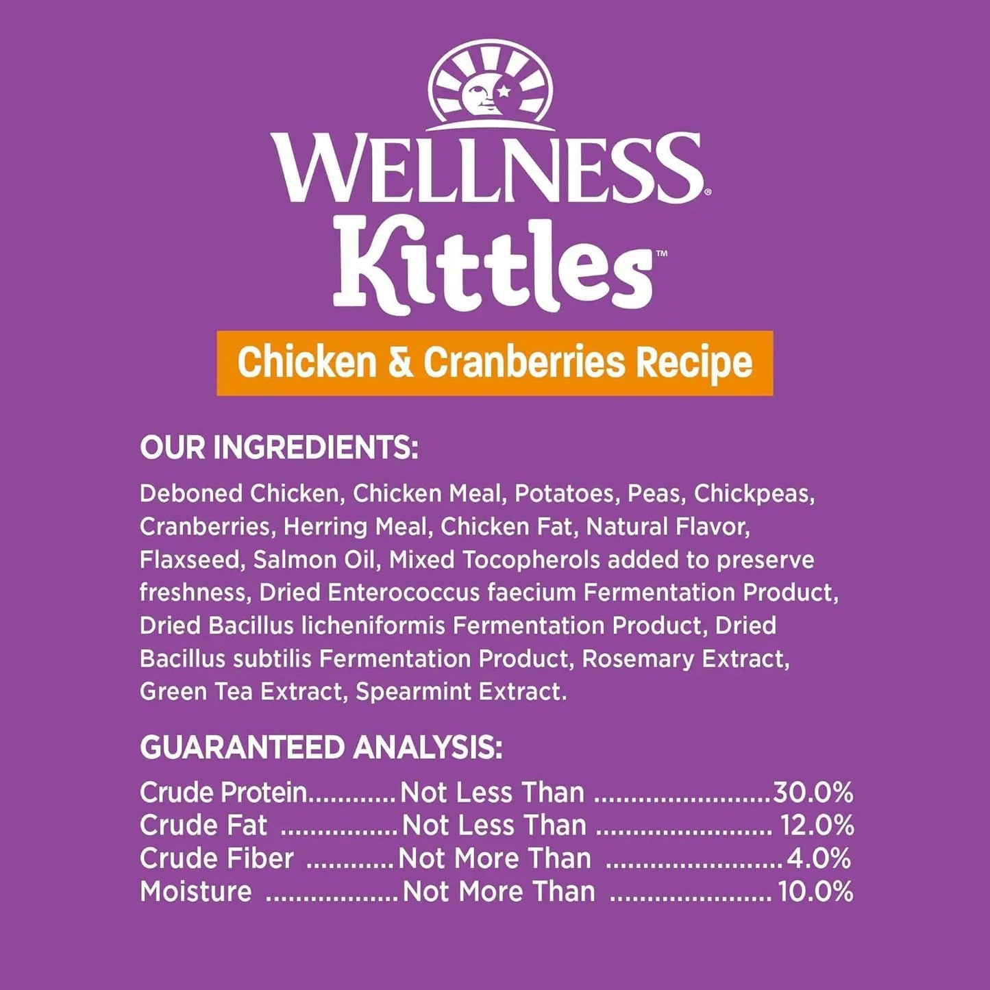 Kittles Grain-Free Crunchy Cat Treats with Chicken & Cranberry, 2 oz