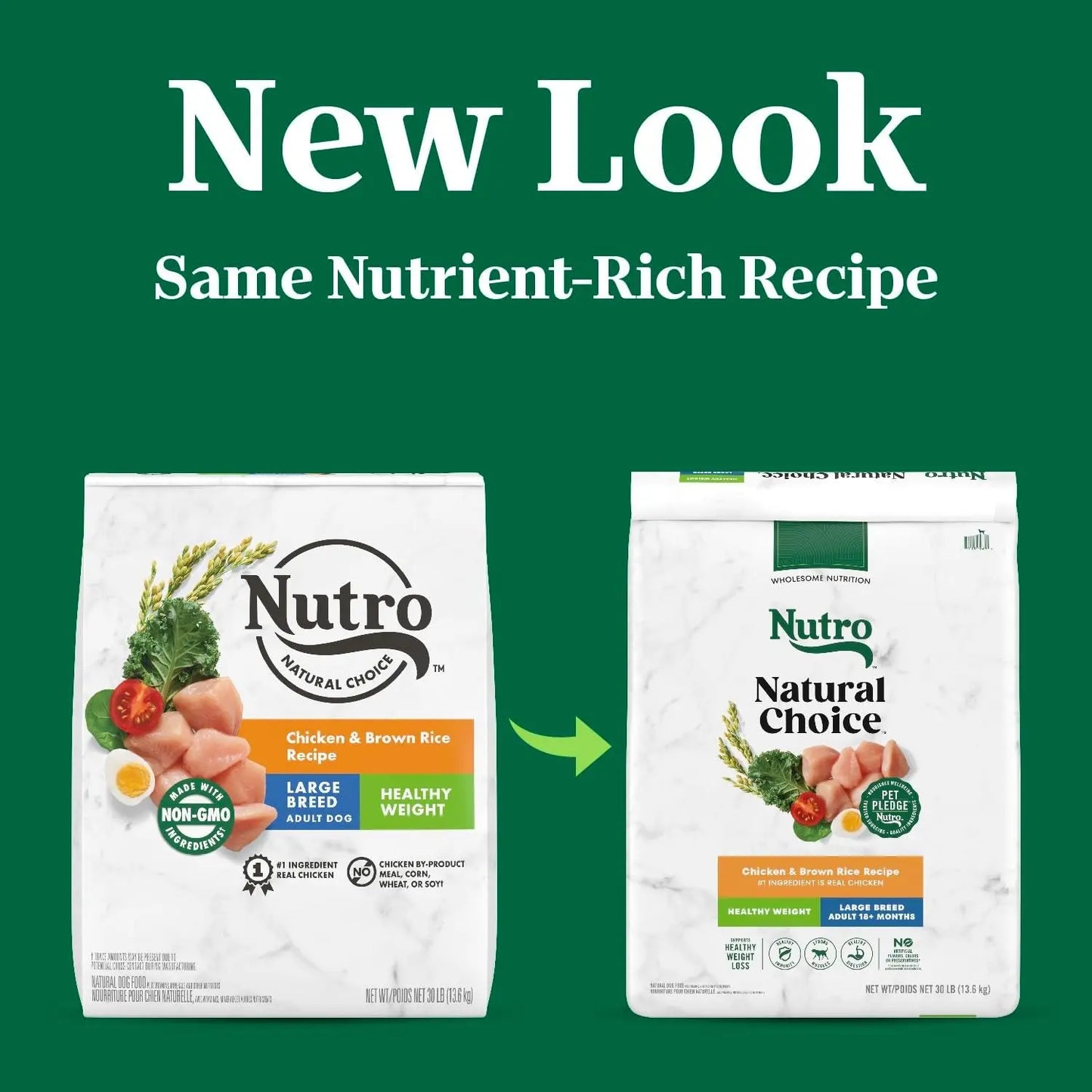 Natural Choice Adult Large Breed Healthy Weight Dry Dog Food with Chicken and Brown Rice, 30 lbs
