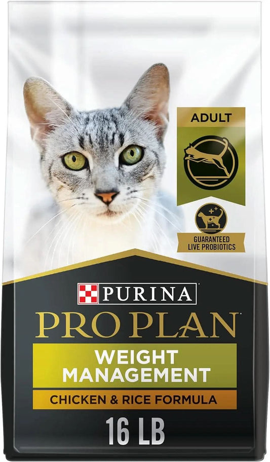 Weight Management Dry Cat Food, Chicken and Rice Formula - 16 lb Bag