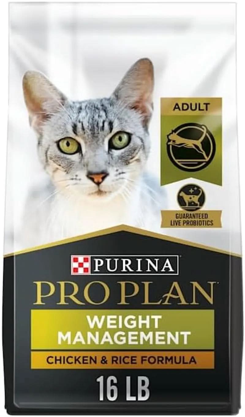 Weight Management Dry Cat Food, Chicken and Rice Formula - 16 lb Bag