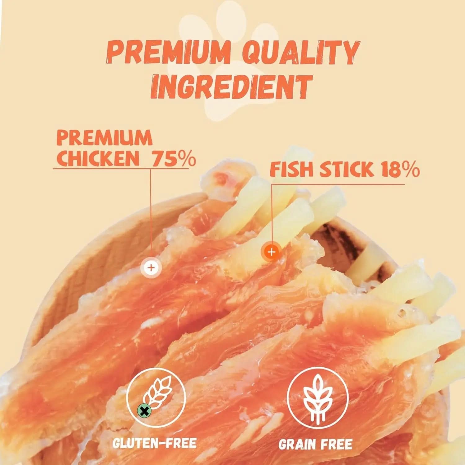 Chicken Tender Wrapped Cod Sticks - Rawhide-Free High Protein Dog Jerky Soft Chews, Healthy Training Snacks for Dogs of All Sizes, 9-10 Count, 10.6 Oz