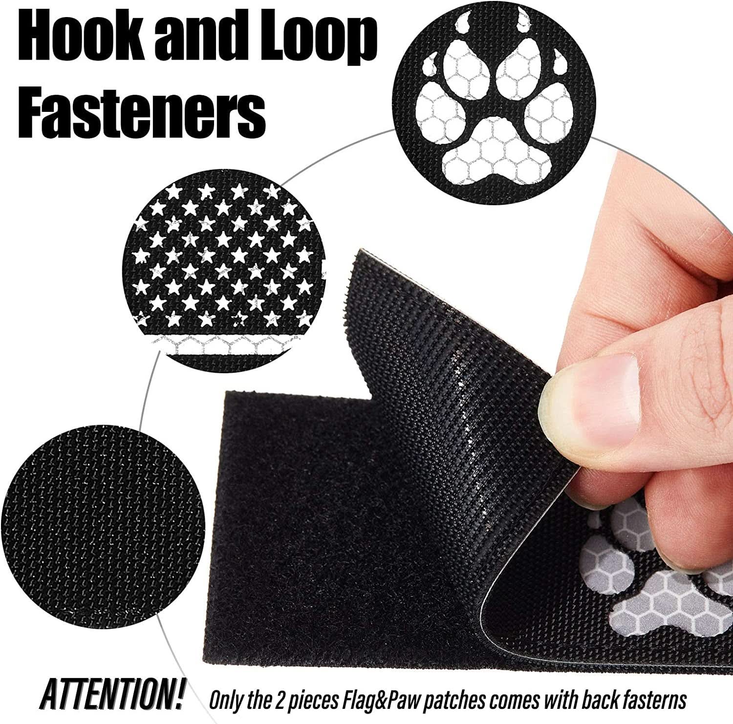 8-Pack Reflective Service Dog Vest Patches - "Do Not Pet" in Training Harness, Removable Tactical Dog Vest Patches with Printed Paw Design (Classic Patterns, 4.3 x 1.6 Inches)