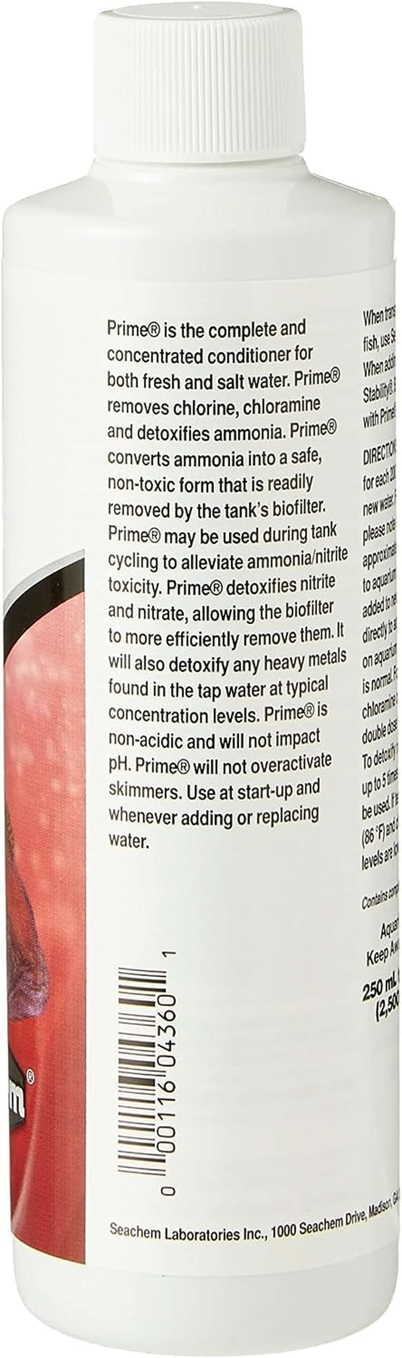 Prime Freshwater and Saltwater Conditioner - Chemical Remover and Detoxifier, 250 mL
