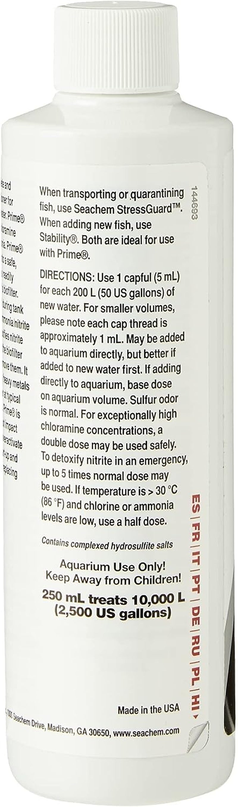 Prime Freshwater and Saltwater Conditioner - Chemical Remover and Detoxifier, 250 mL