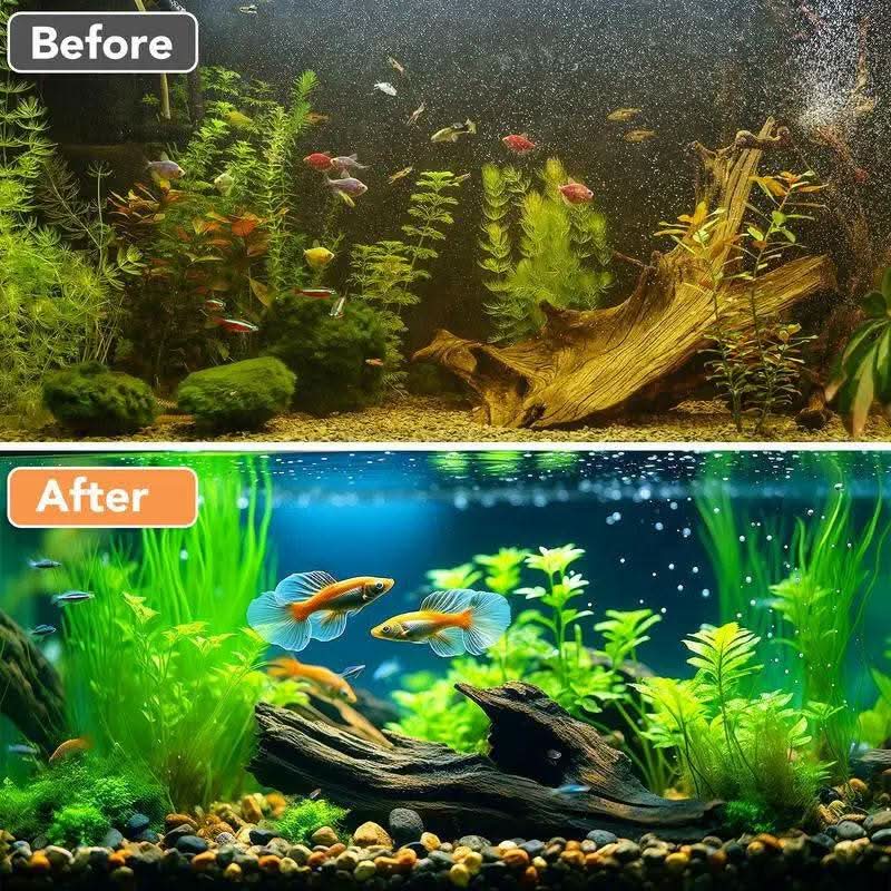 Aquarium Filter Media, Organic Filtration Resin, for Freshwater and Saltwater Fish Tank, Removal Driftwood Tannins Yellow Water 300 Ml 2 Packs