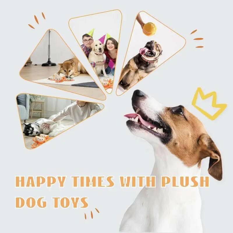 Nocciola 5-In-1 Orange Dog Enrichment Toys, 4 Orange Slices with a Peel Snuffle Mat for Treats Hunting Fun, Squeaky Hide and Seek Puzzle Dog Toy for Medium Dogs