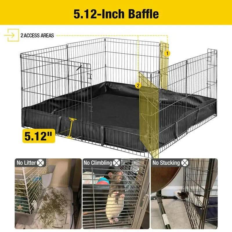 【On Sale】Aivituvin-Air71 Bunny Playpen| Guinea Pig Playpen with Floor,Petlife,Dog Playpen,Rabbit Playpen,Dog Crate,Metal Pet Fence with Pad