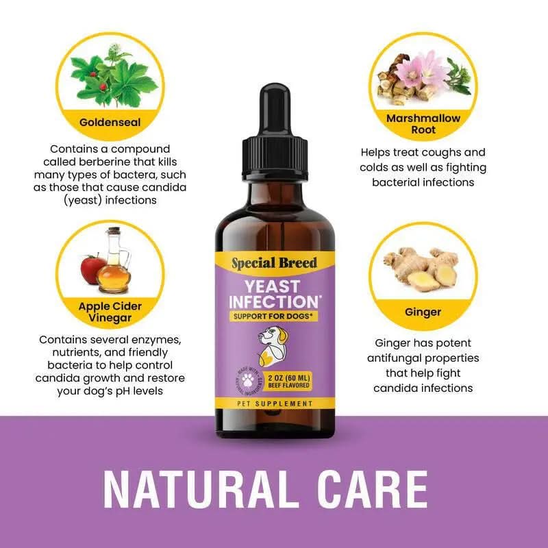 Special Breed Yeast Infection Treatment for Dogs - Soothing Itch Relief, Ear Infection Treatment, Reduces Irritation & Inflammation, 2 Oz