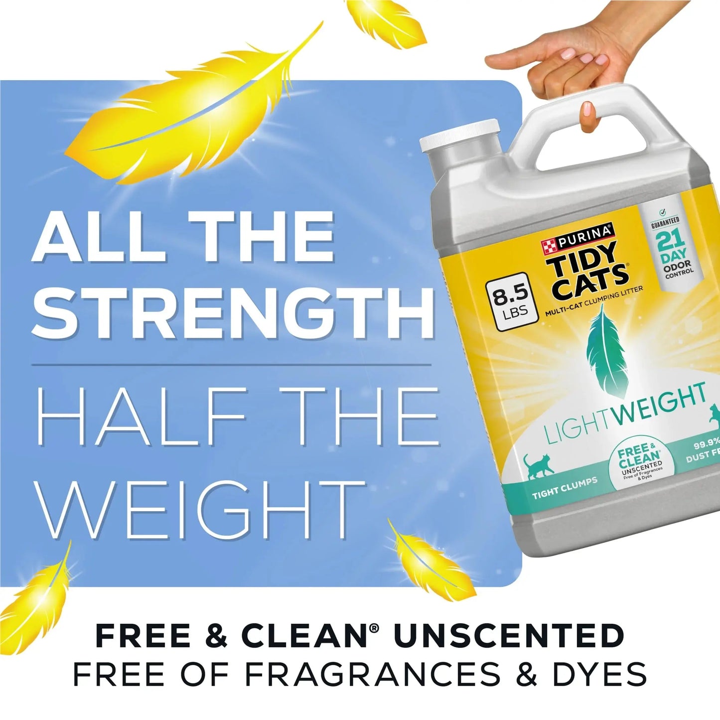(2 Pack) Purina Lightweight Free and Clean Unscented Clumping Cat Litter