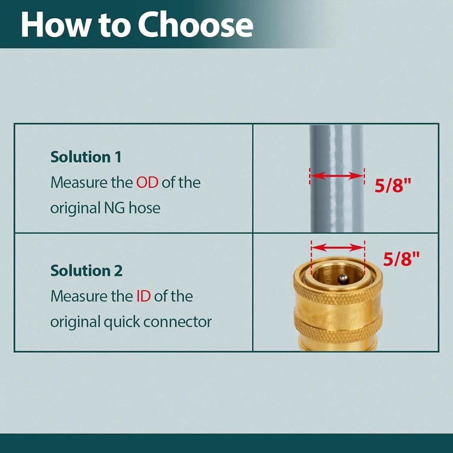 3/8 Inch Solid Brass Quick Connect Fittings for Natural and Propane Gas Hoses