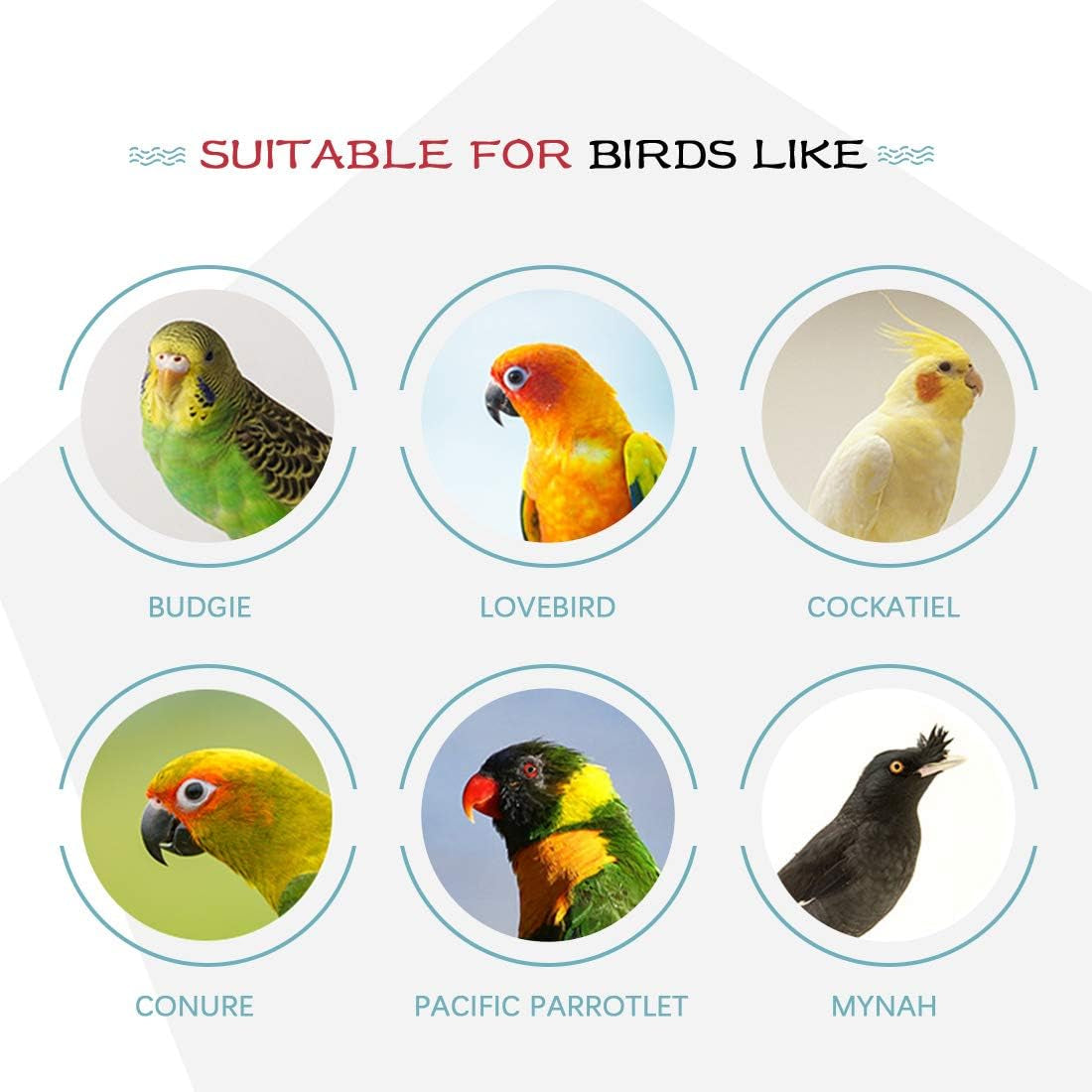 3-Pack Bird Toy Set: Hanging Bells, Rattan Balls, and Twisted String for Parrots, Parakeets, Conures, Cockatiels, Mynahs, and Lovebirds - Decorative Accessories for Small Bird Cages