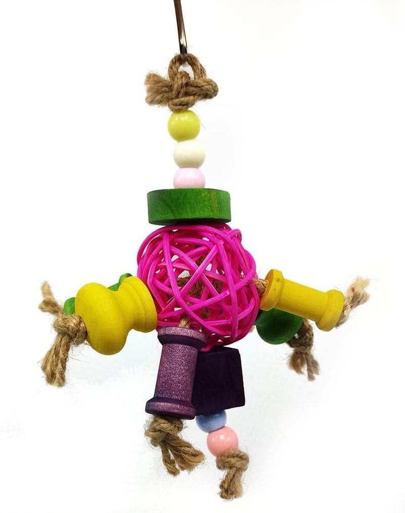 6-Piece Bird Toy Set: Swing, Ladder, Hanging Bell, and Hammock for Small Parakeets, Cockatiels, Macaws, Parrots, Love Birds, and Finches