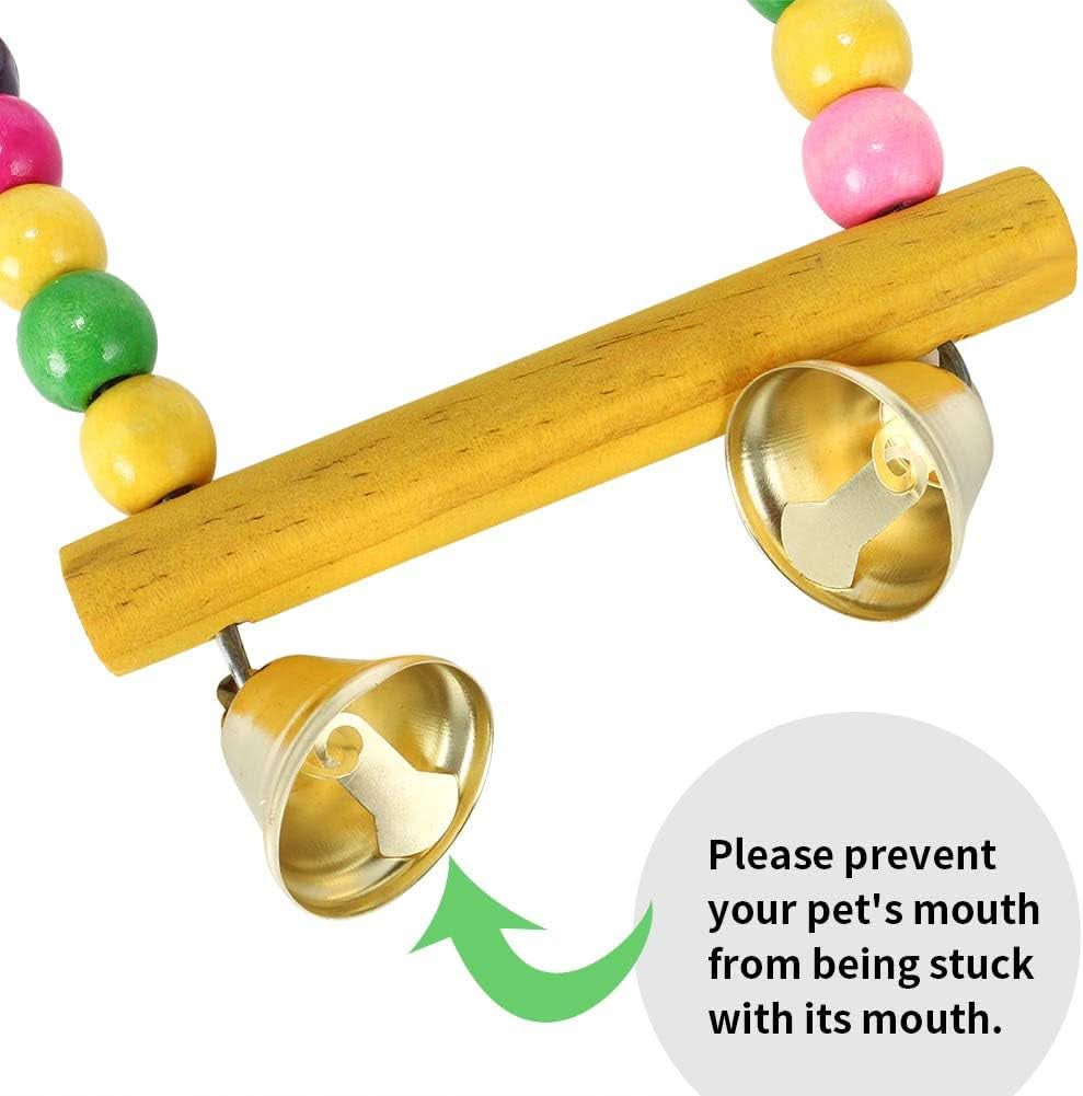 8-Pack Natural Wood and Rope Bird Swing Toys for Parrots, Parakeets, Conures, Cockatiels, Mynahs, and Love Birds