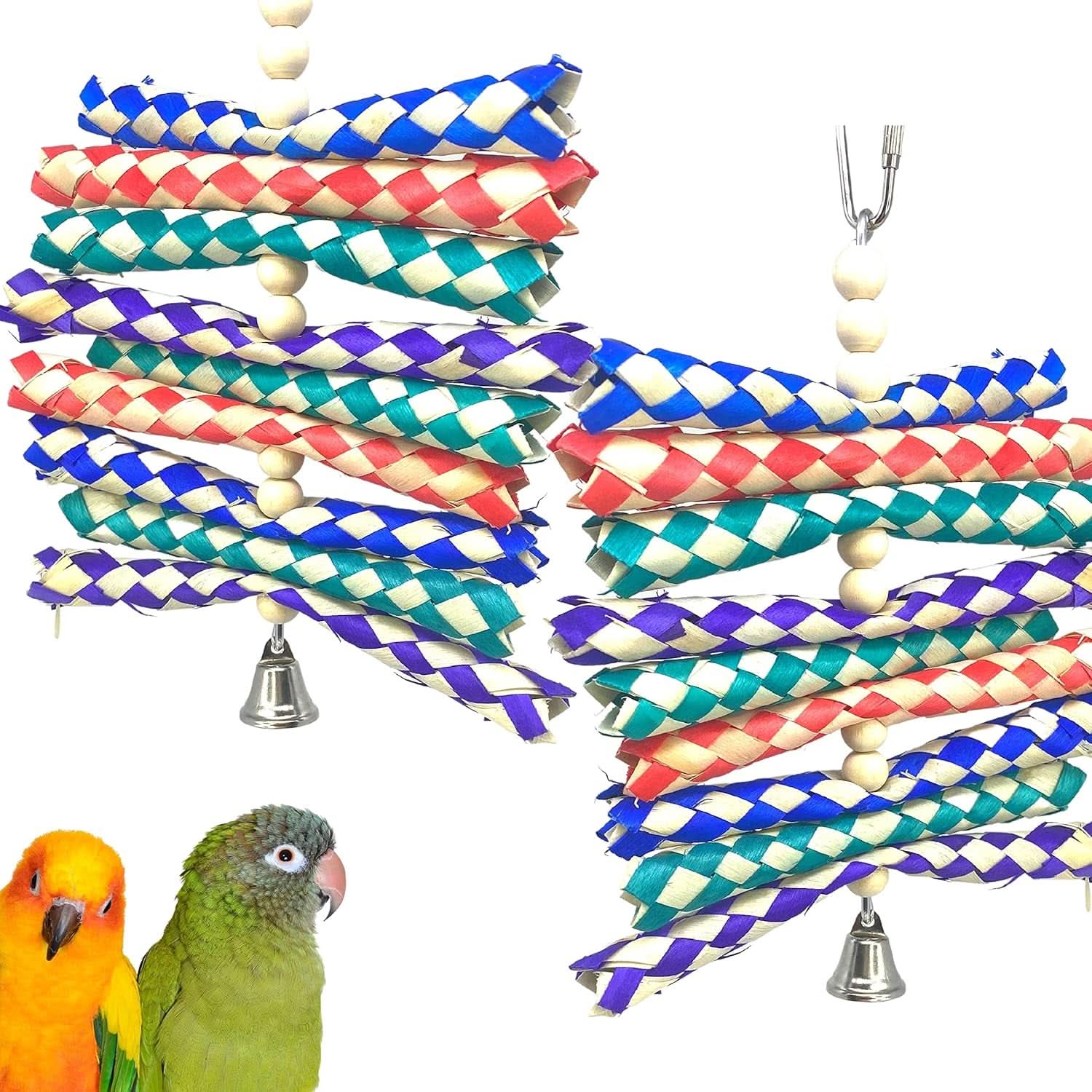 945 Pack of 2 Shredburst Cage Toys for Small to Medium Parrots, Cockatiels, Conures, Parakeets, and Similar Breeds