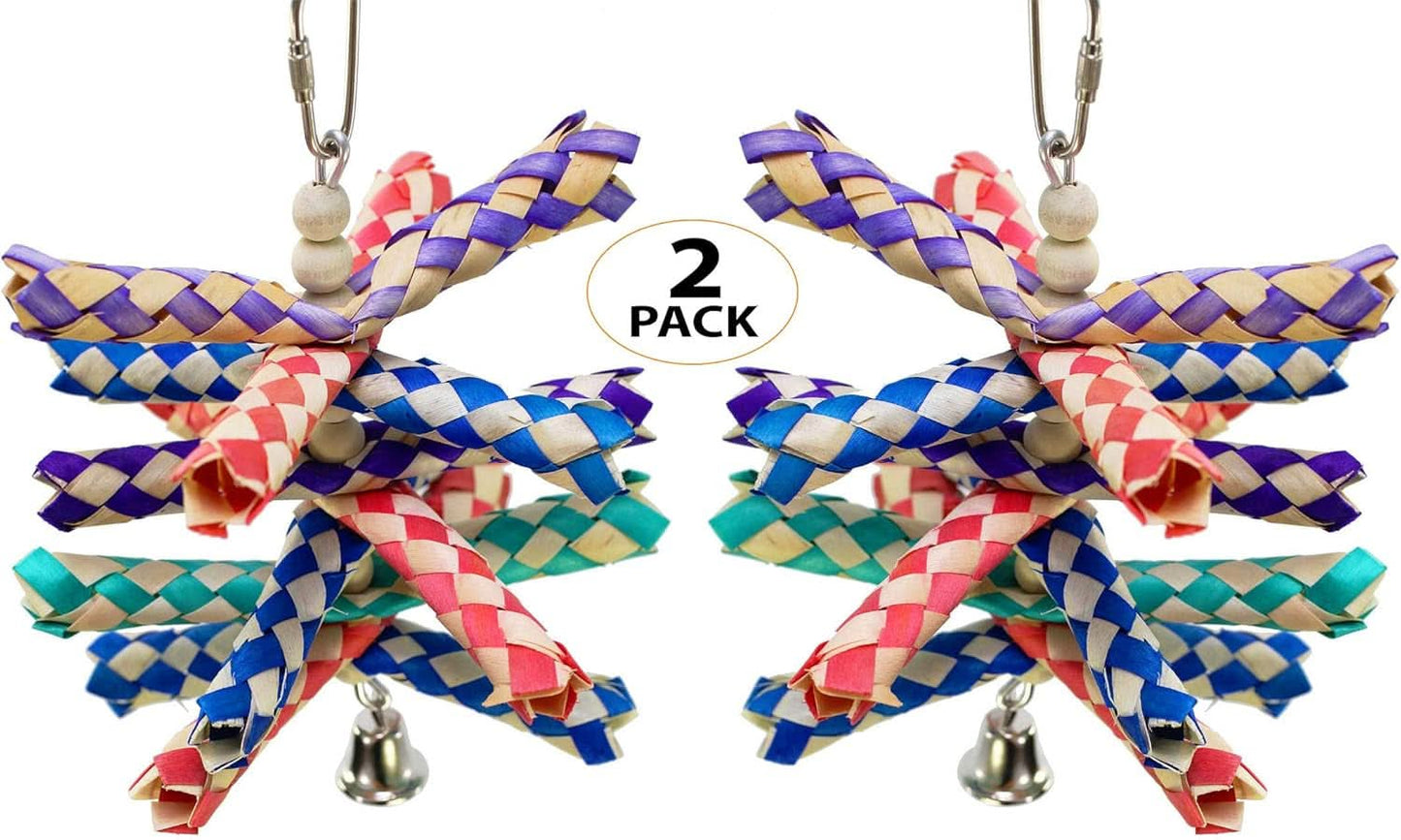 945 Pack of 2 Shredburst Cage Toys for Small to Medium Parrots, Cockatiels, Conures, Parakeets, and Similar Breeds