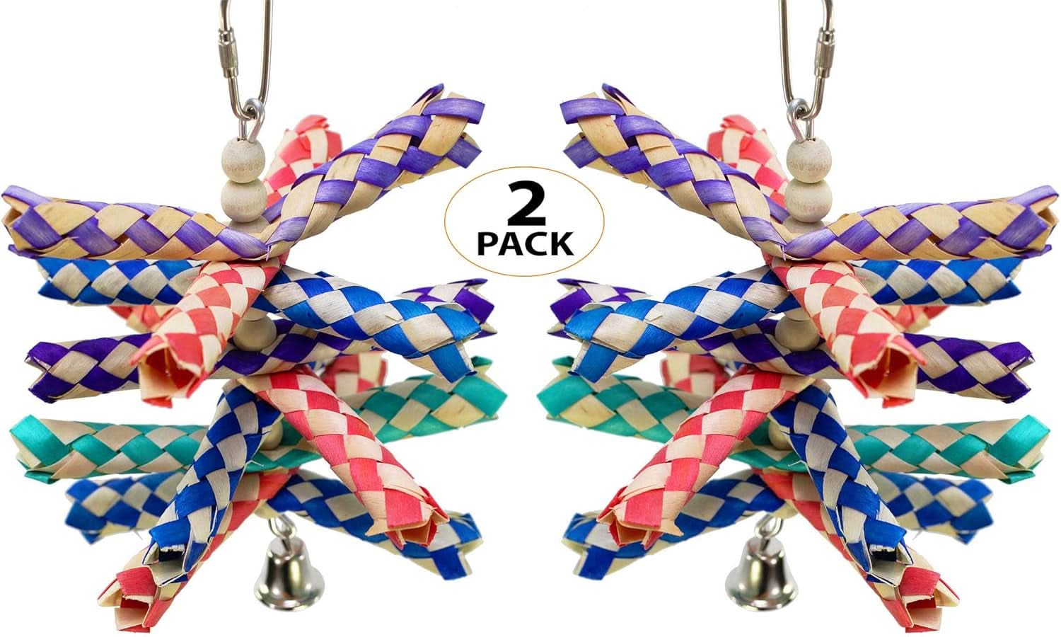 945 Pack of 2 Shredburst Cage Toys for Small to Medium Parrots, Cockatiels, Conures, Parakeets, and Similar Breeds