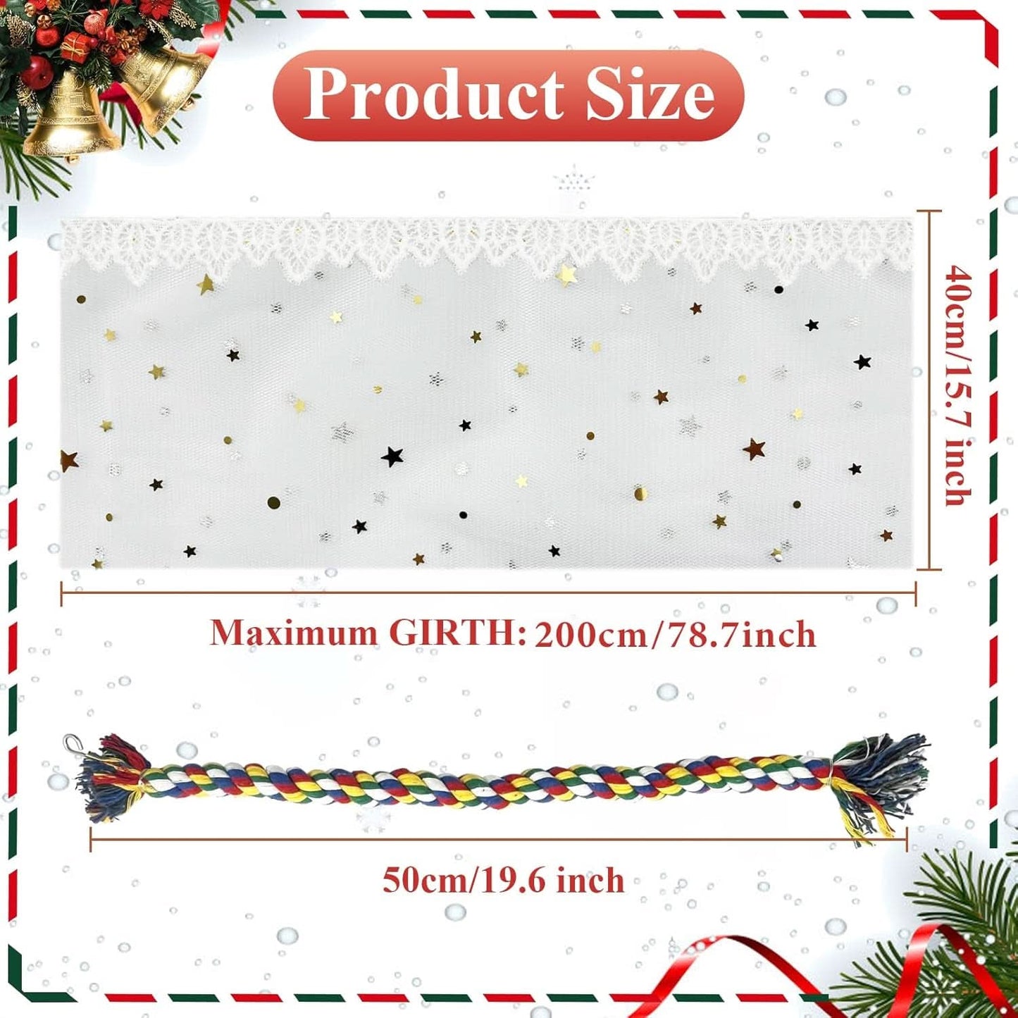 Adjustable Nylon Bird Cage Net with Star Mesh Design, Seed and Feather Catcher, Perch Toys and Cover Skirt for Parrots, Parakeets, and Macaws