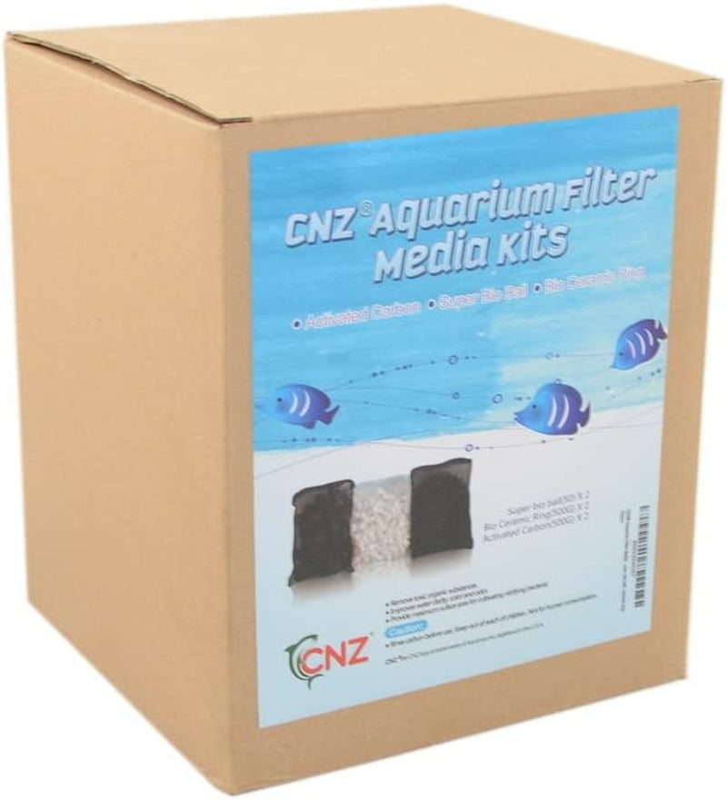 ® Aquarium Filter Media Kit (Double Pack) - Includes Activated Carbon, Bio Balls, and Ceramic Rings