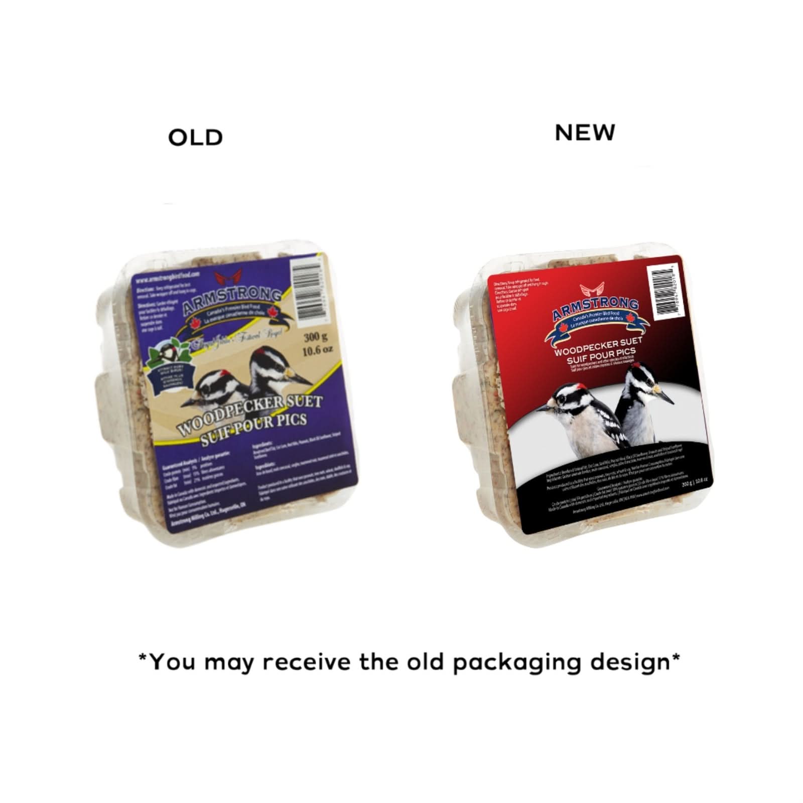 Armstrong Wild Bird Food Woodpecker Suet Cake, 10.6Oz (Pack of 12)