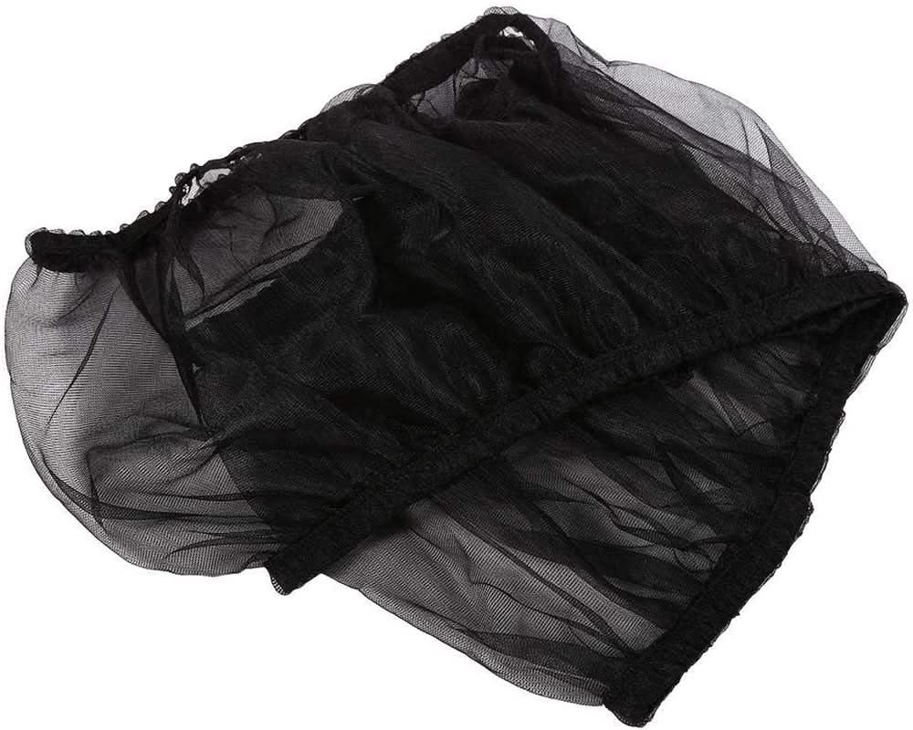 Bird Cage Cover with Ventilated Nylon Mesh and Seed Catcher - Large Size Available in Four Colors (Black)