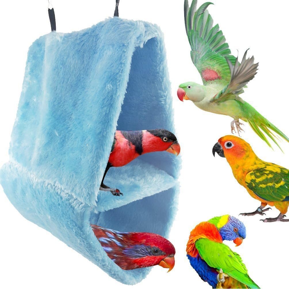 Cozy Bird Hammock Nest House Bed Tent for Small to Medium Parrots, Including Parakeets, Cockatiels, Conures, Cockatoos, African Greys, Amazons, Budgies, Lovebirds, Finches, and Canaries