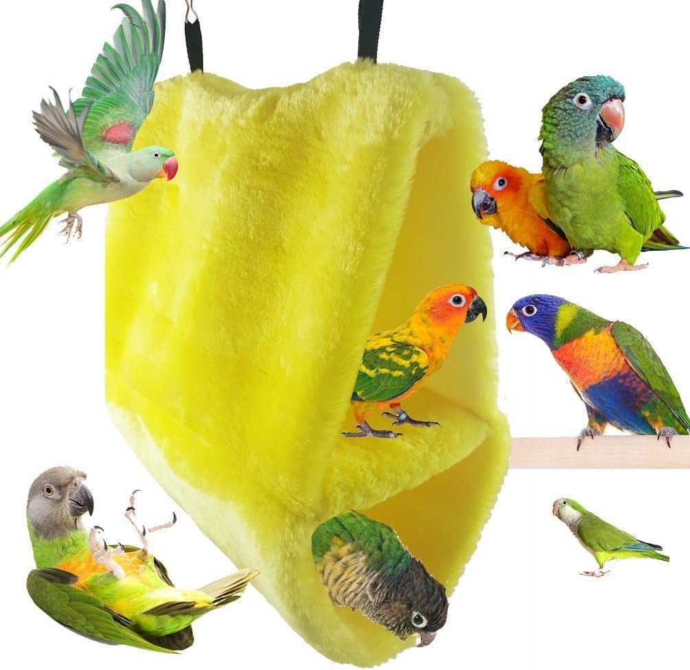 Cozy Bird Hammock Nest House Bed Tent for Small to Medium Parrots, Including Parakeets, Cockatiels, Conures, Cockatoos, African Greys, Amazons, Budgies, Lovebirds, Finches, and Canaries