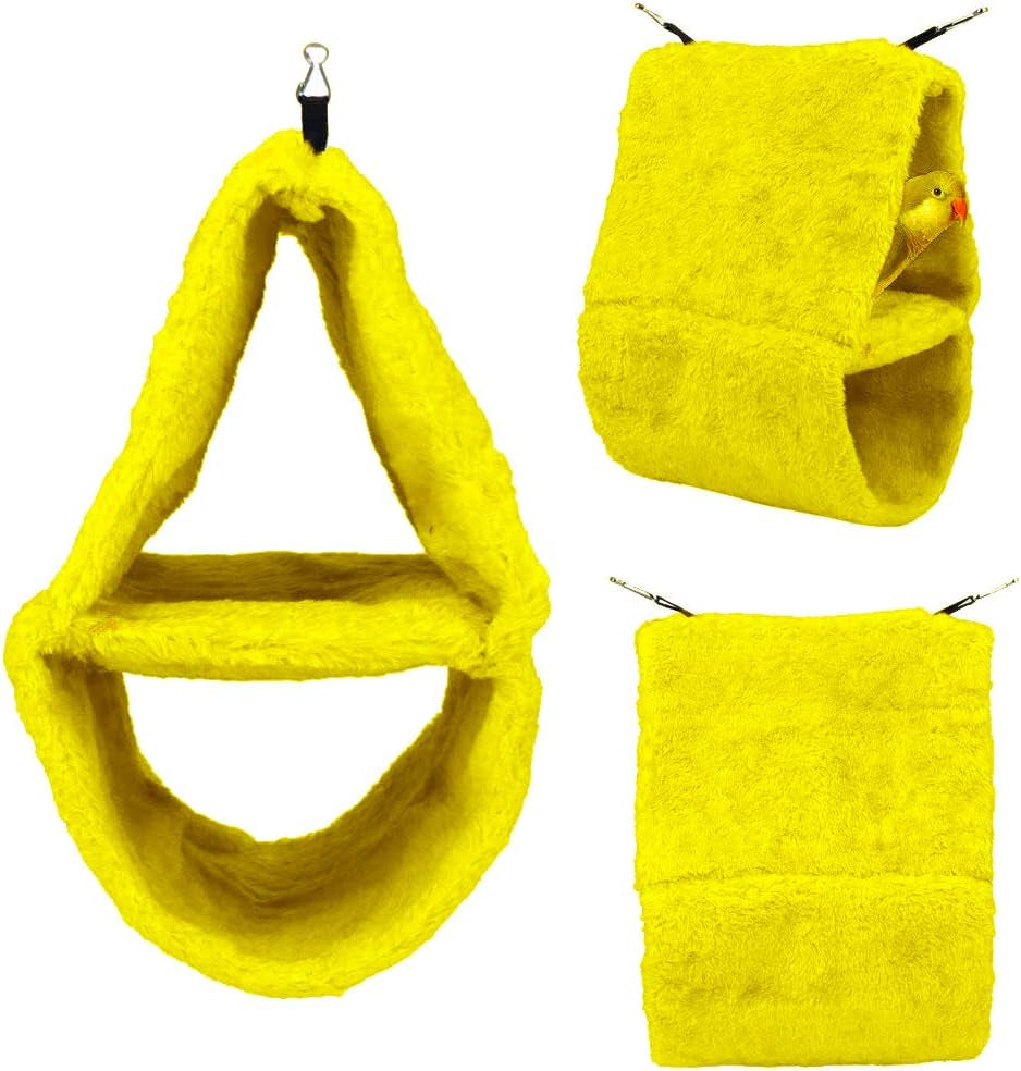 Cozy Bird Hammock Nest House Bed Tent for Small to Medium Parrots, Including Parakeets, Cockatiels, Conures, Cockatoos, African Greys, Amazons, Budgies, Lovebirds, Finches, and Canaries