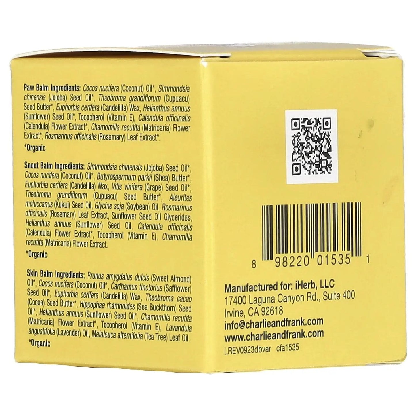 Dog Balm Variety Set: Paw, Skin, Snout, 3 Tins, 0.3 Oz (8.5 G) Each