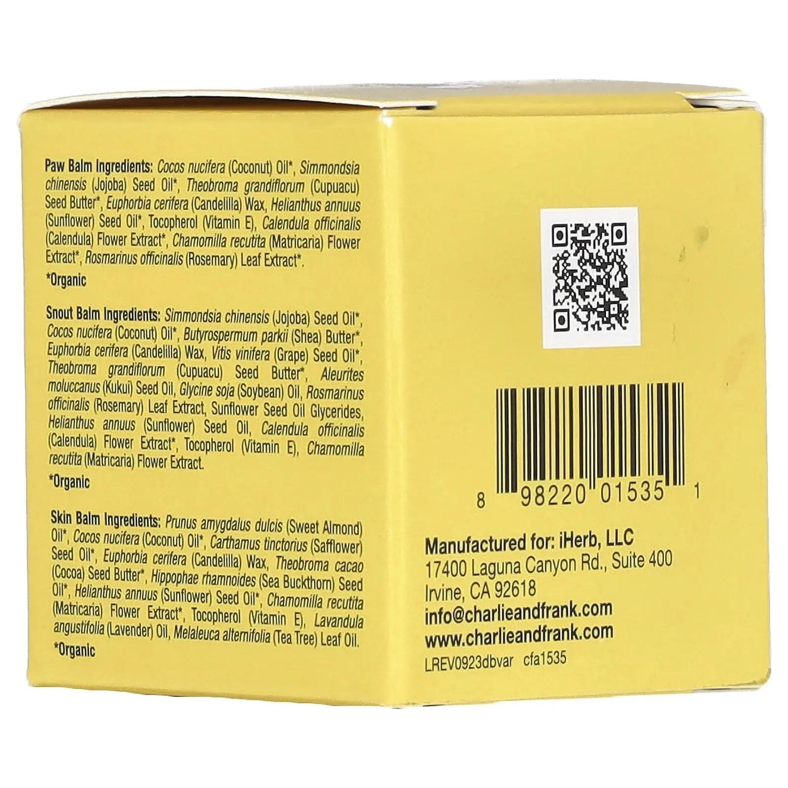 Dog Balm Variety Set: Paw, Skin, Snout, 3 Tins, 0.3 Oz (8.5 G) Each