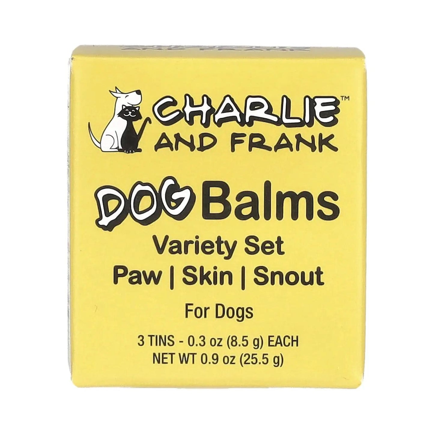 Dog Balm Variety Set: Paw, Skin, Snout, 3 Tins, 0.3 Oz (8.5 G) Each