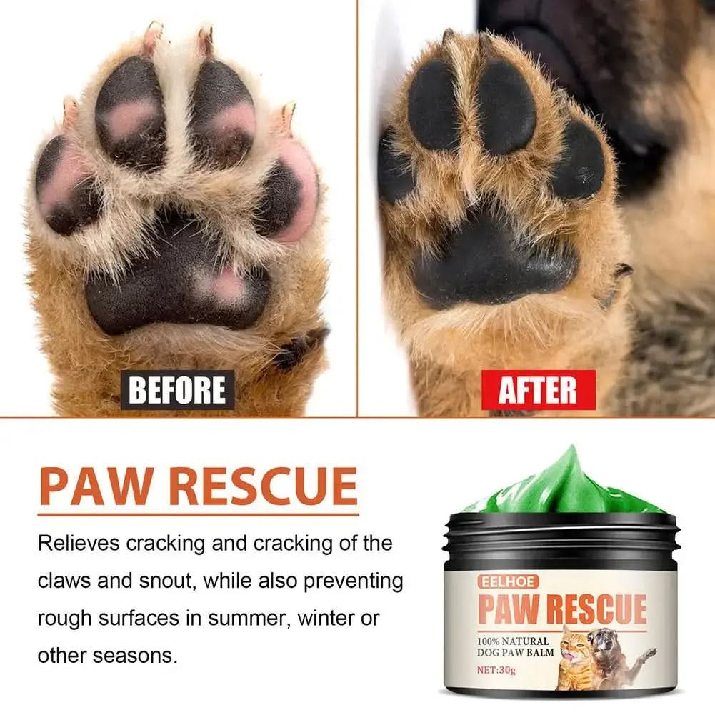 Dog Paw Balm 30G - Protective Moisturizing Cream for Dogs and Cats, Ideal for Dry and Cracked Paws, Hot Pavement Protection Wax