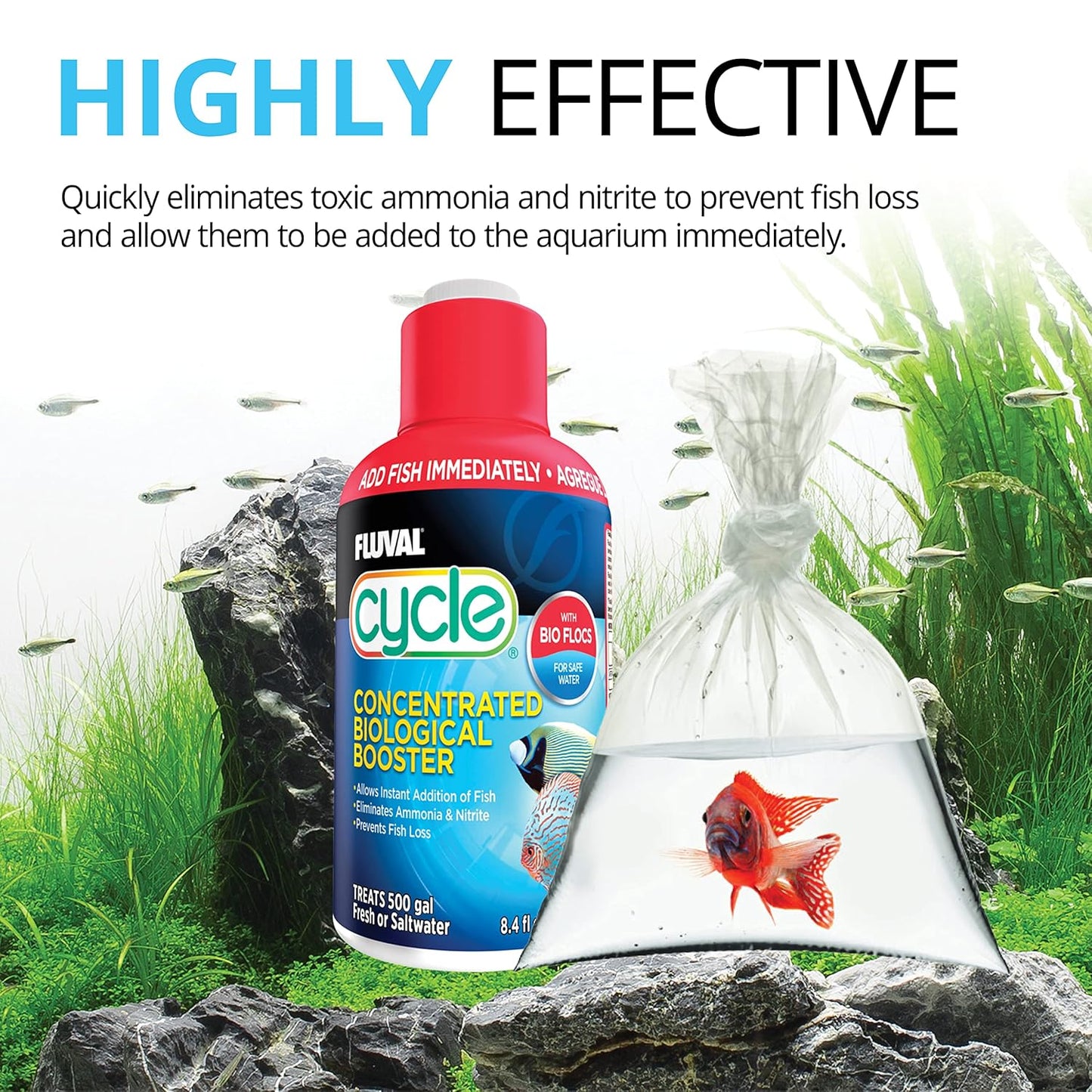 Fluval Cycle Biological Enhancer for Aquariums, 16.9 oz, Model A8351
