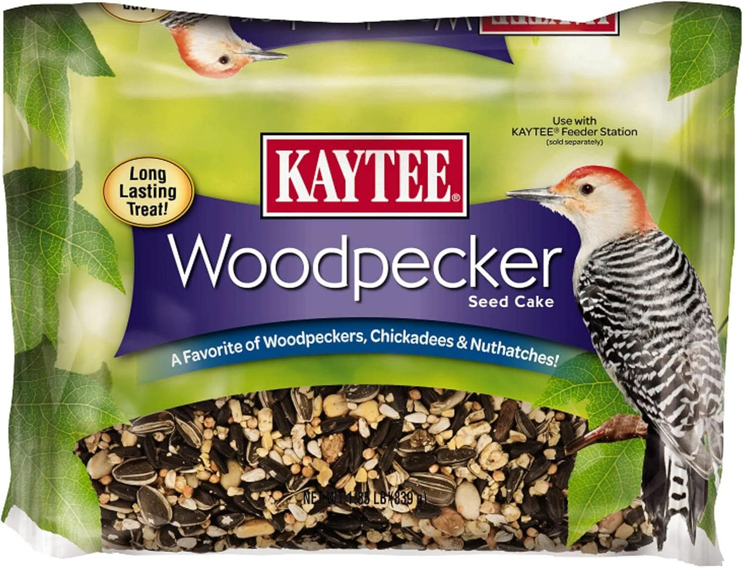 Kaytee Wild Bird Woodpecker Seed Cake, 1.85 Pound, 6 Pack