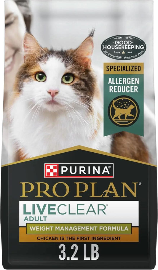 LiveClear Weight Management Cat Food with Chicken and Rice - 3.2 lb Bag