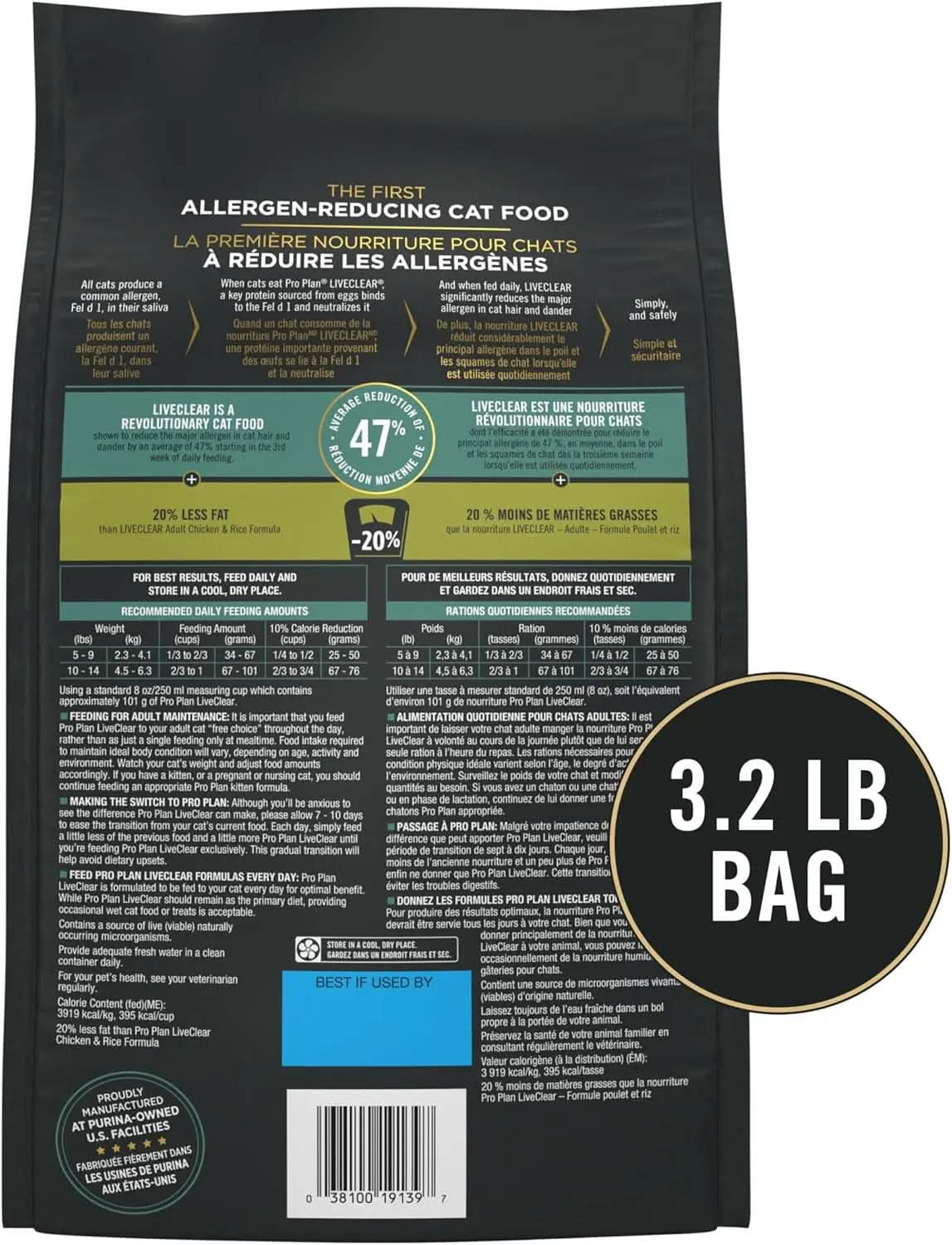 LiveClear Weight Management Cat Food with Chicken and Rice - 3.2 lb Bag