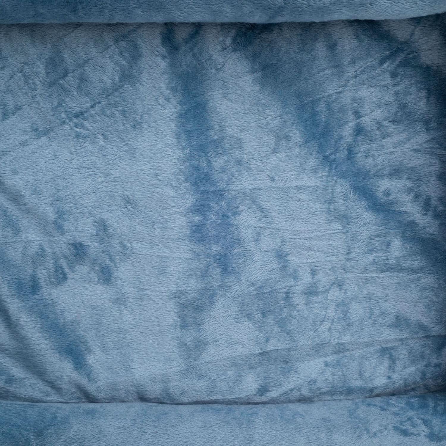 Long Orthopedic Rectangle Bolster Pet Bed, Medium 25x21 Inches, Blue with Orthopedic Insert by