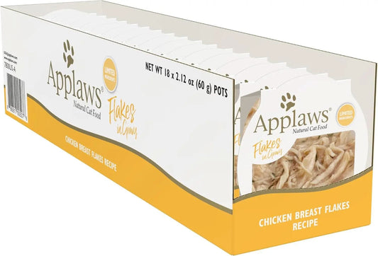 Natural Wet Cat Food, 18 Count, Limited Ingredient Cat Food Pots, Chicken Flakes