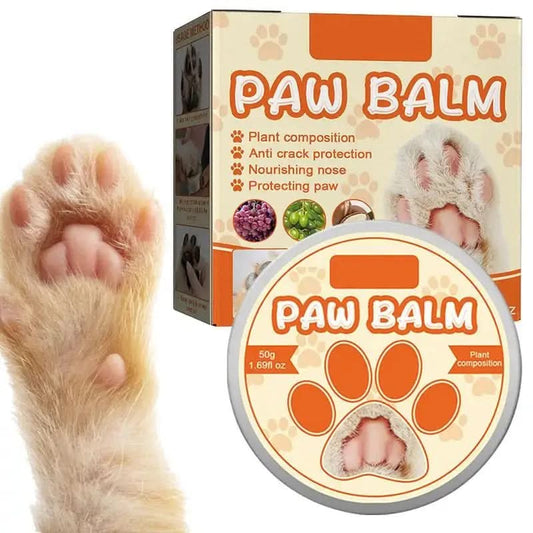 Paw Balm for Dogs and Cats - 50g Moisturizing Cream for Noses and Paws, Lick-Safe Protector for Extreme Weather Conditions