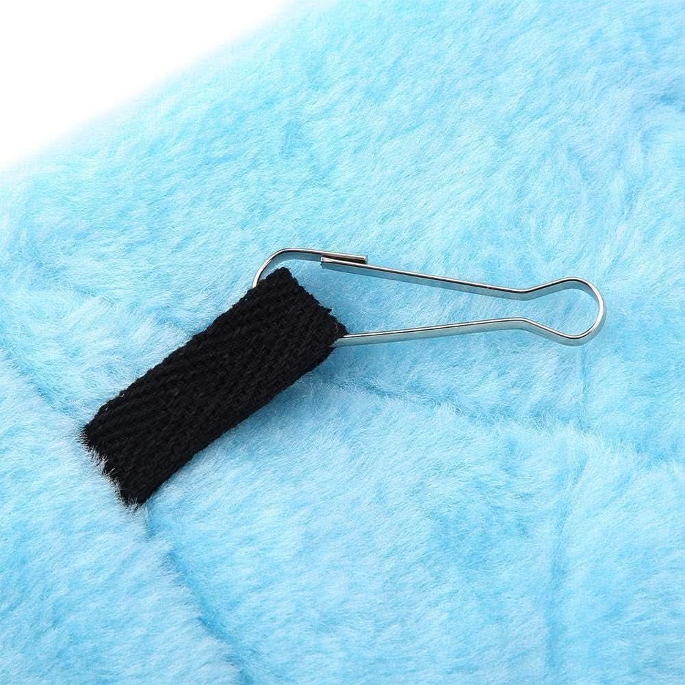 Peony Parrot Hammock - Plush Hanging Cage Tent for Birds, Winter Warm Bed and Toy Pouch (M-Blue)
