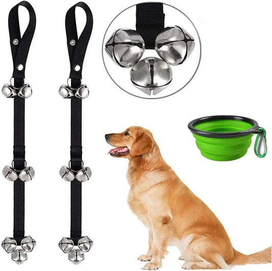 Premium Adjustable Dog Doorbell for Effective Potty Training - Set of 7 Extra Loud Bells for Big Dogs