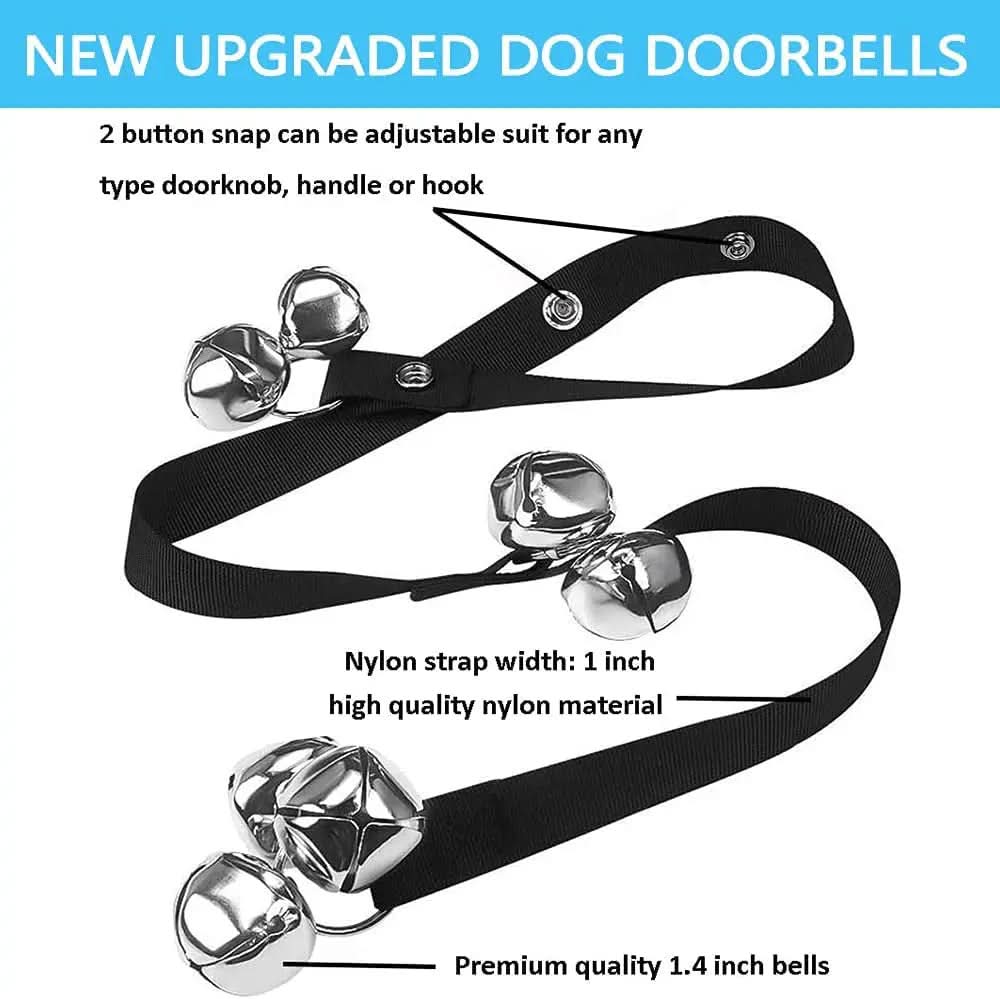 Premium Adjustable Dog Doorbell for Effective Potty Training - Set of 7 Extra Loud Bells for Big Dogs