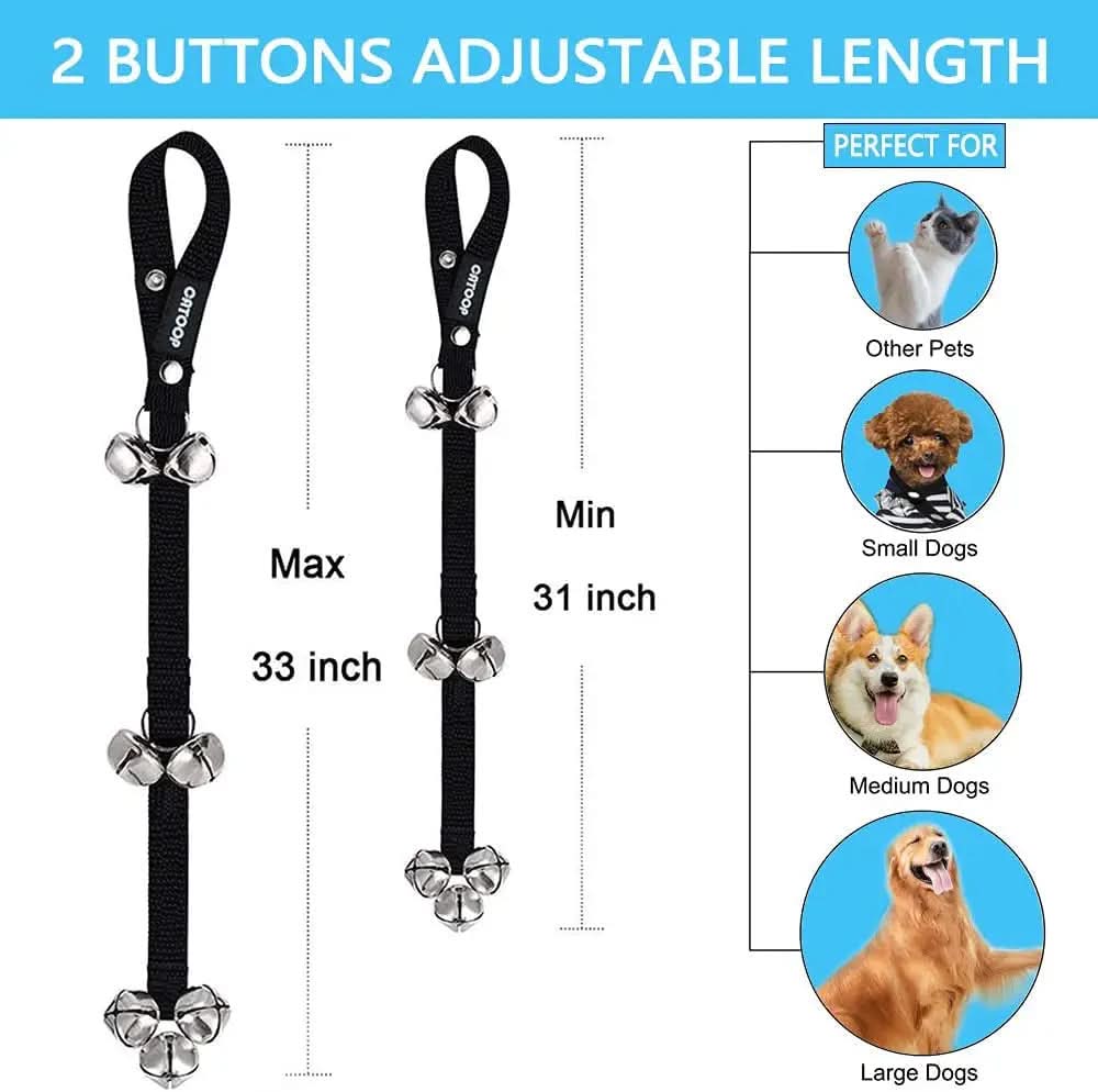 Premium Adjustable Dog Doorbell for Effective Potty Training - Set of 7 Extra Loud Bells for Big Dogs