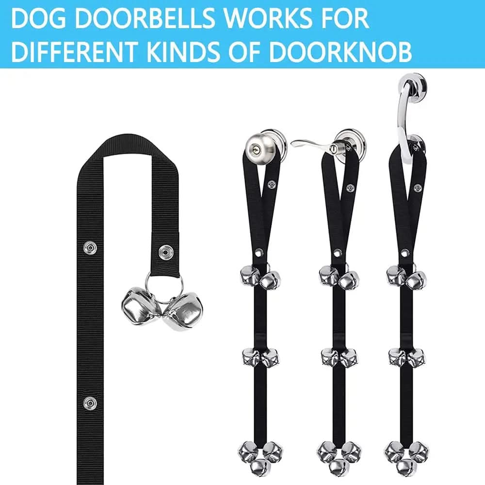 Premium Adjustable Dog Doorbell for Effective Potty Training - Set of 7 Extra Loud Bells for Big Dogs