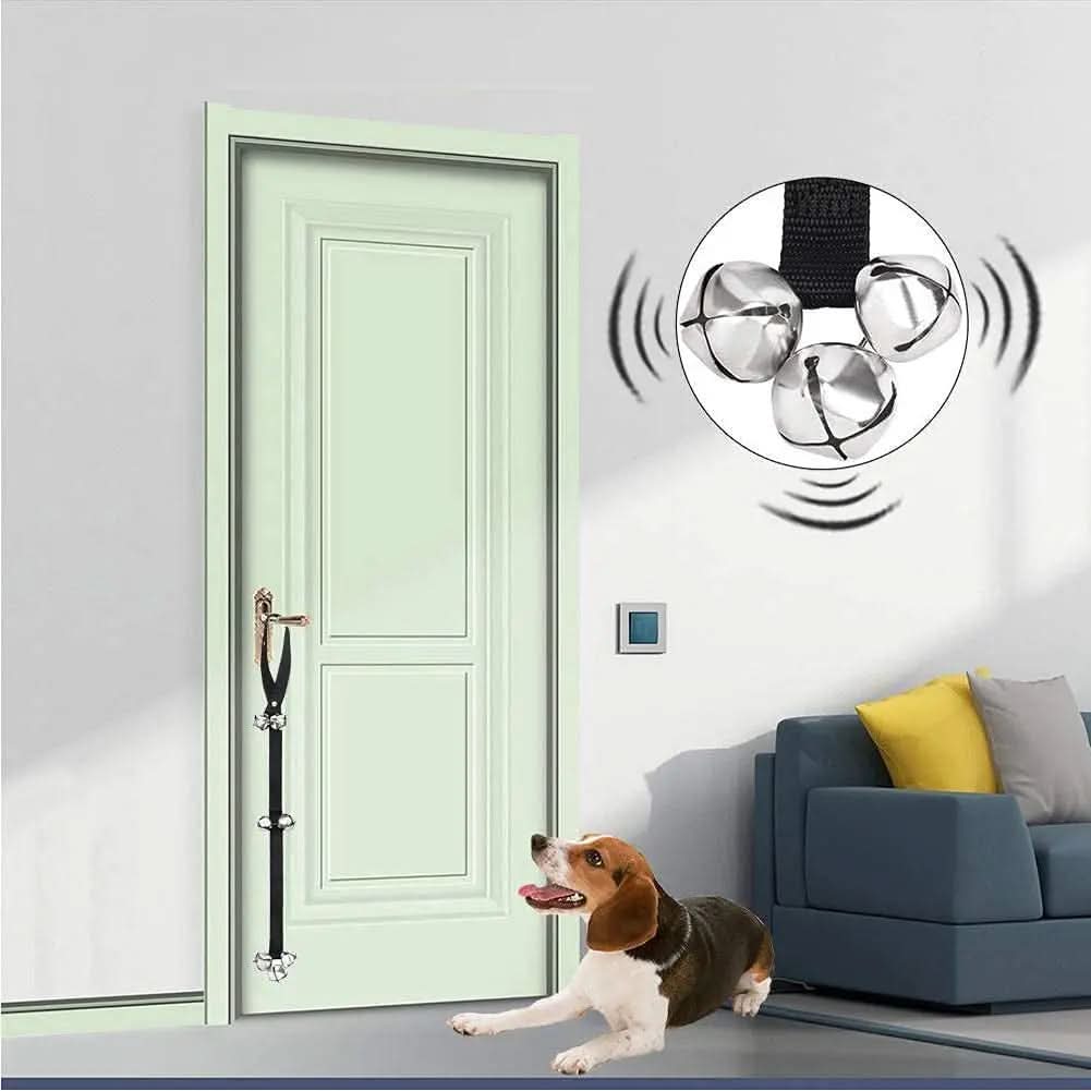 Premium Adjustable Dog Doorbell for Effective Potty Training - Set of 7 Extra Loud Bells for Big Dogs