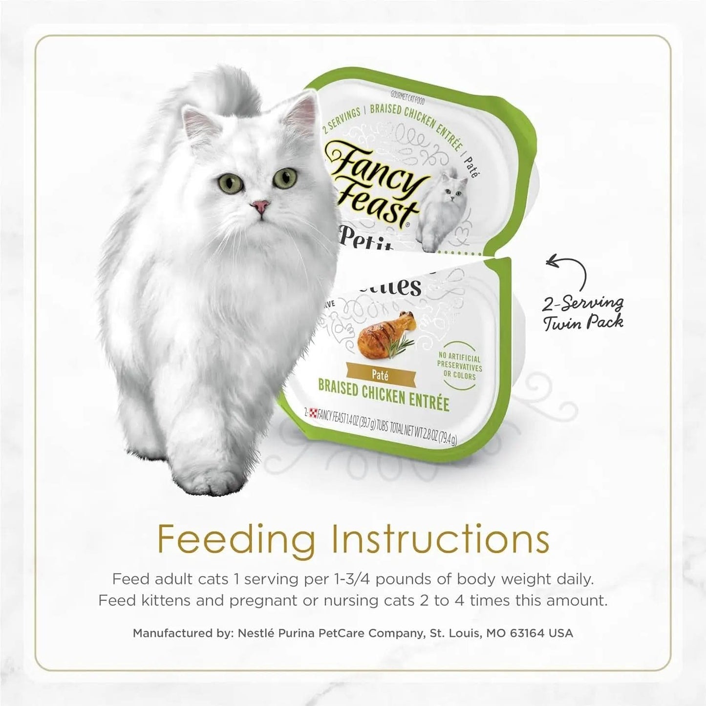 Purina  Gourmet Wet Cat Food Variety Pack, Petites Pâté Collection, Break-Apart Tubs, 24 Servings (Pack of 12) 2.8 oz. Tubs