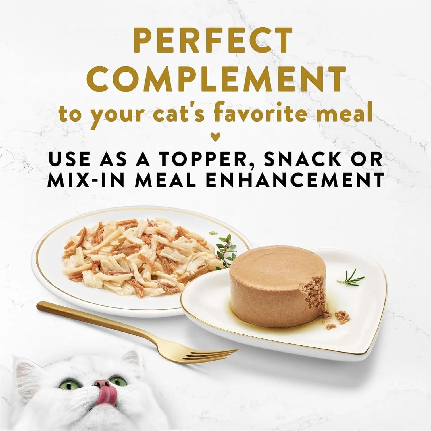 Purina  Grain-Free Cat Food Topper Appetizer with White Meat Chicken and Shredded Beef - Pack of 10 (1.1 oz. Trays)